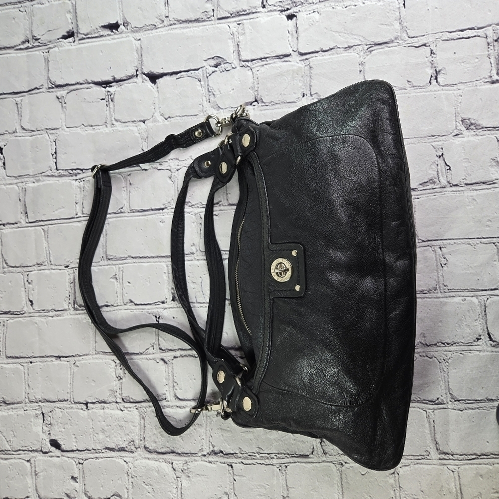 Vtg Y2k Marc by Marc Jacobs black leather bag purse - Picture 12 of 12